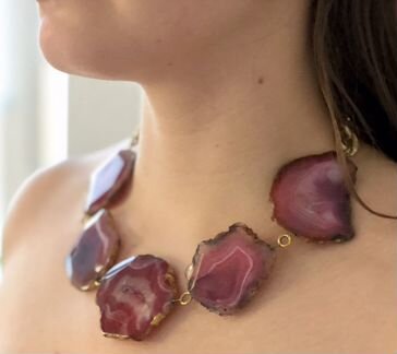 Колье из агата