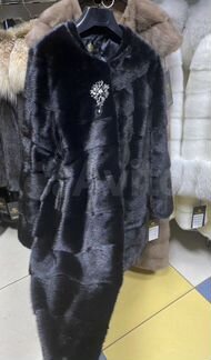Шуба Норковая Шанель чёрный бриллиант