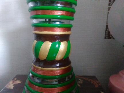 Ваза стеклянная для цветов, новая