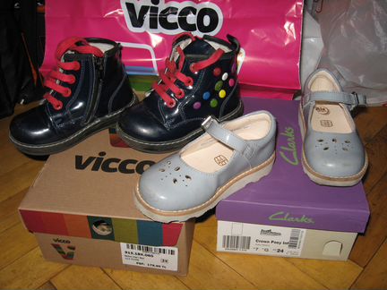 Туфли Ecco кожаные, Kenka, Clarks, ботинки Vicco