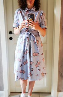 Платье-рубашка Trends Brands base голубо-белое