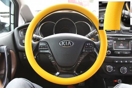 Гладкая силиконовая оплетка на руль