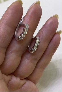 Золотые серьги Дорожки с бриллиантами 0,5 кт