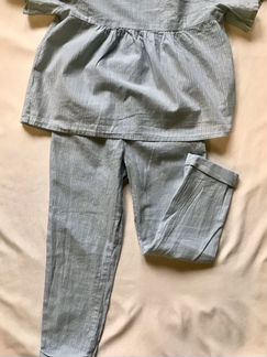 Костюм серо-голубой хлопок 98-104 (новый)