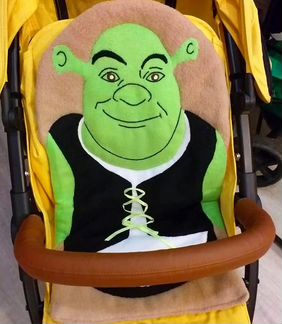 Матрасик в санки, коляску, качели Шрек