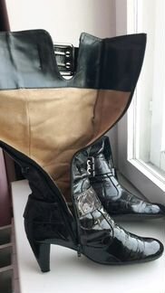 Сапоги весенние натуральный лак Германия