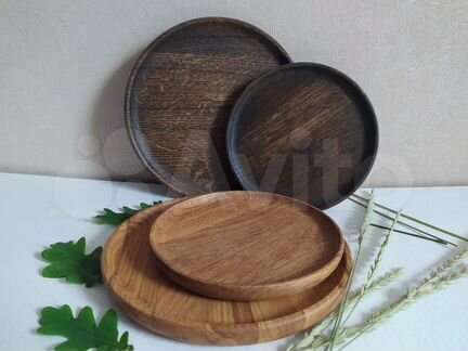 Деревянные тарелки сервировочные