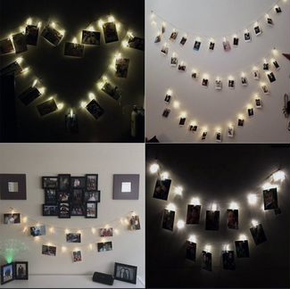 Гирлянда прищепки с фотографиями