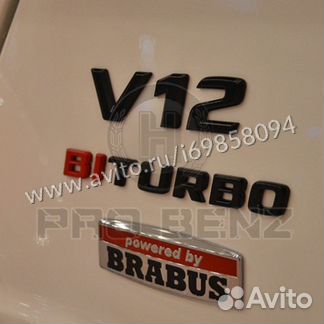 Mercedes-Benz V8 V12 biturbo надпись на крыло red