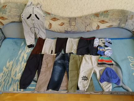 Штаны пакетом на мальчика 86 размер