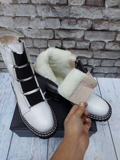 Кожаные Ботинки натуральный мех (36-40)