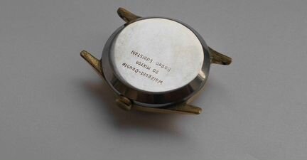 Швейцарские позолоченные часы 50-х годов 20 века