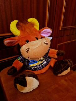 Игрушка плюшевая музыкальная Бычок