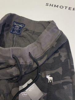 Abercrombie Fitch джогеры серый камуфляж, Новые