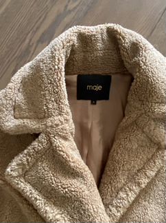 Пальто Тедди цвет карамель Maje
