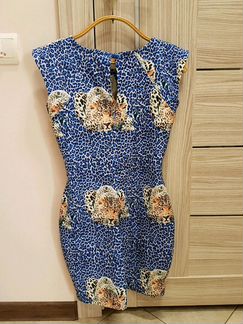 Леопардовое мини-платье